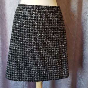 Tweed skirt black and white